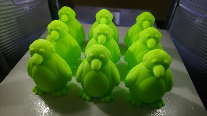 Caption: Toys on 3D printer to be embedded in &#039;Surprise Soaps&#039; Credit: Field Ready
