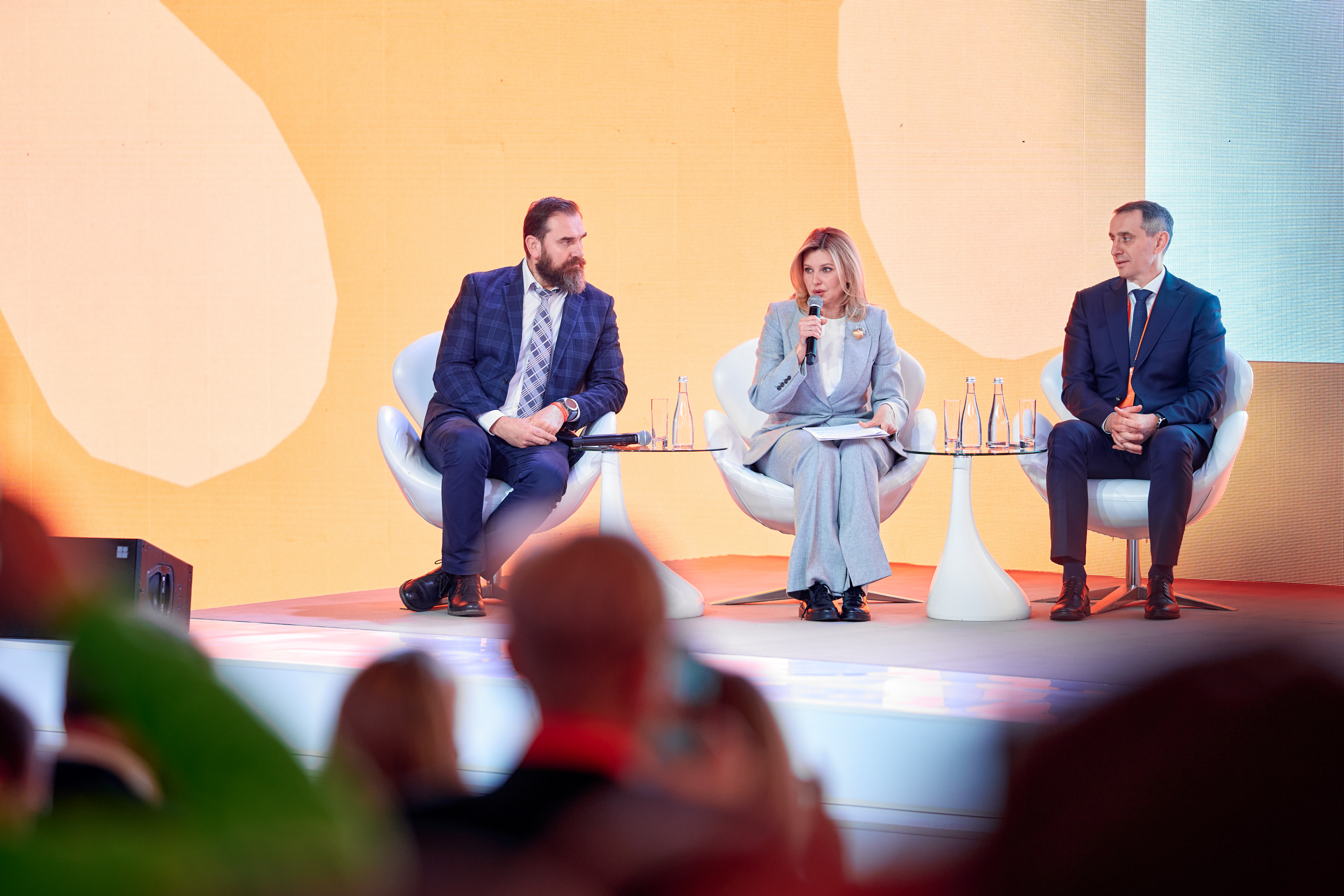 First Lady Zelenska at the school meals summit in Ukraine 2024