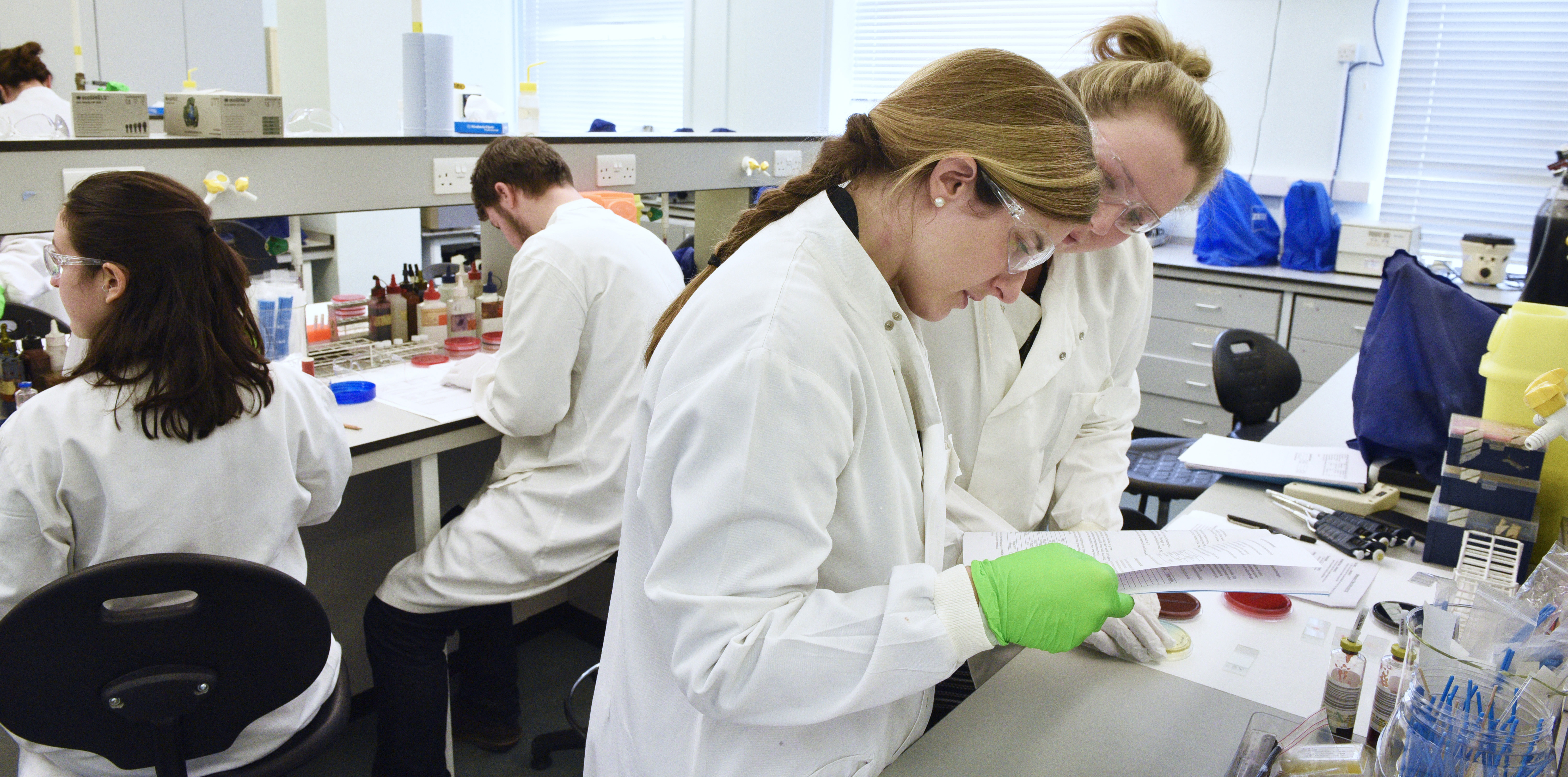 students in lab