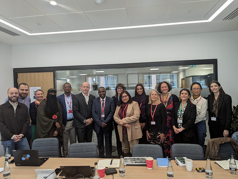 Group photo of UKHSA and Somaliland MOHD delegation standing together