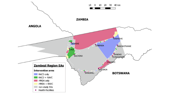 Map of Zambezi region 