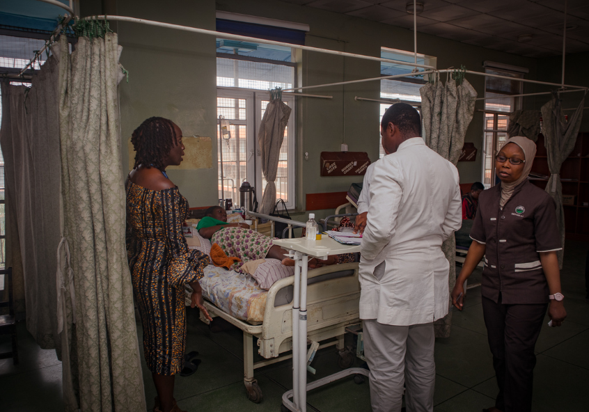 Professor Nike Bello, head of the WOMAN-2 Trial in Nigeria, at the maternity ward of University College Hospital, Ibadan.