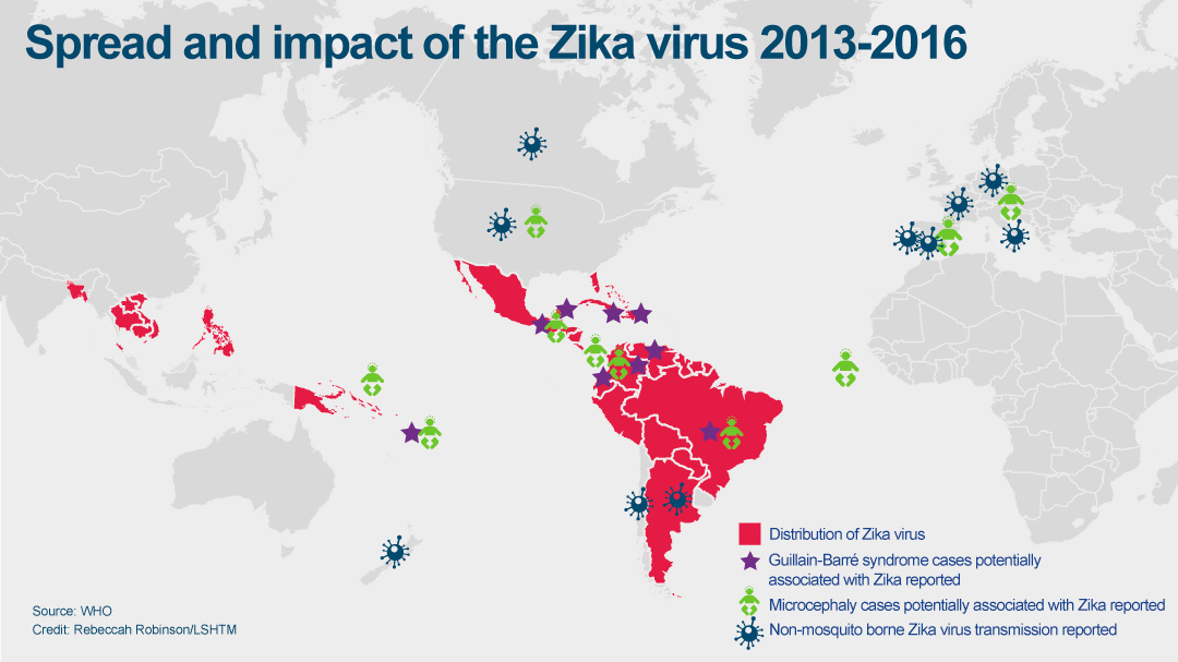 Spread and impact of Zika graphic