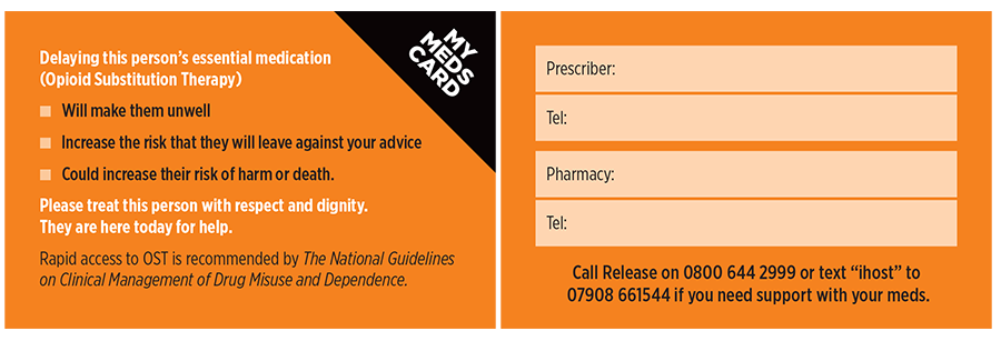 MyMeds advocacy card