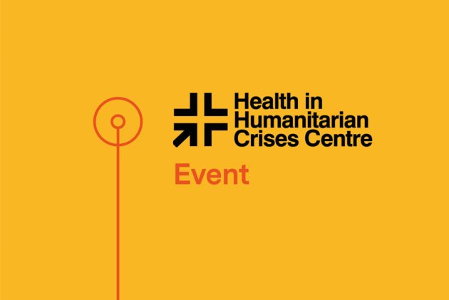 Health in Humanitarian Crises Centre logo on yellow background