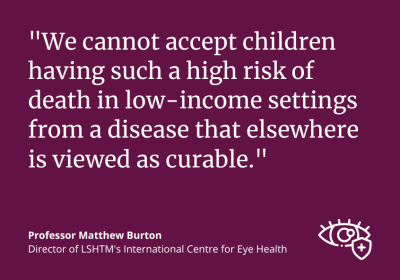 Matthew Burton said: &quot;We cannot accept children having such a high risk of death in low-income settings from a disease that elsewhere is viewed as curable.&quot;