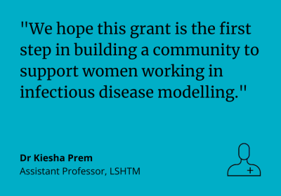 Dr Kiesha Prem: &quot;We hope this grant is the first step in building a community to support women working in infectious disease modelling.&quot;