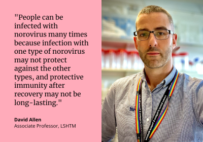 &quot;People can be infected with norovirus many times because infection with one type of norovirus may not protect against the other types, and protective immunity after recovery may not be long-lasting.&quot; David Allen, Associate Professor, LSHTM