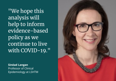 Professor Sinéad Langan: &quot;We hope this analysis will help to inform evidence-based policy as we continue to live with COVID-19.”