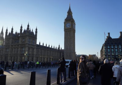 Alexandra on Westminster Bridge.