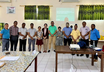 Gabi (5th from right) With the Timor-Leste National Public Health Institute, Unit of Ethical Research and Development after presenting her research proposal. 