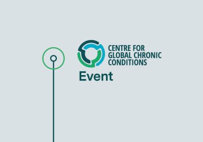 The Centre for Global Chronic Conditions logo on a gray background with &#039;Event&#039; text