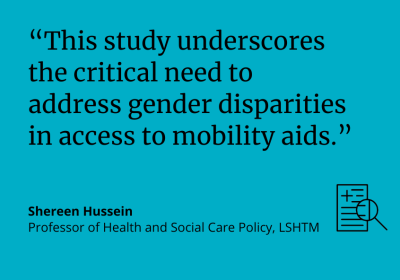 Shereen Hussein: This study underscores the critical need to address gender disparities in access to mobility aids