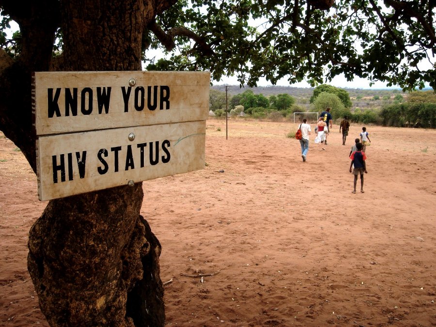 HIV status sign.