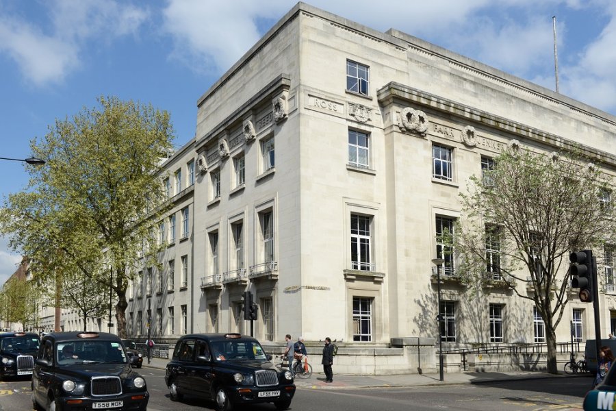 Image: The London School of Hygiene &amp; Tropical Medicine from Gower Street. Credit: LSHTM