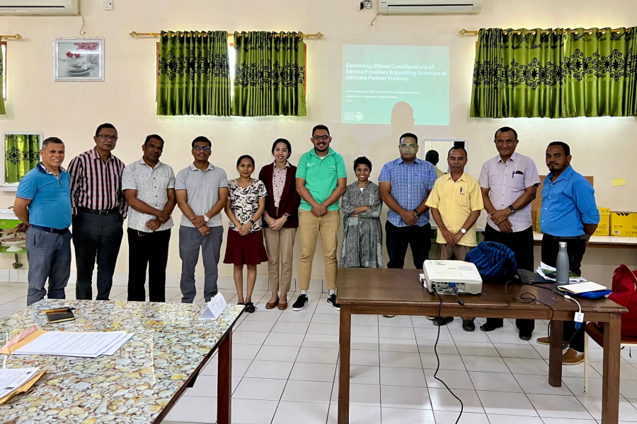 Gabi (5th from right) With the Timor-Leste National Public Health Institute, Unit of Ethical Research and Development after presenting her research proposal. 