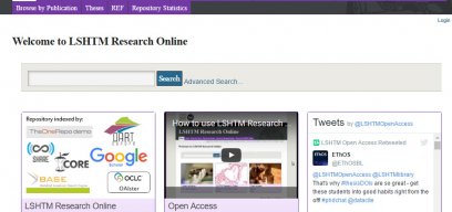 Research Online homepage