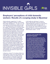Employers' perceptions of child domesic workers: Results of a scoping study in Myanmar
