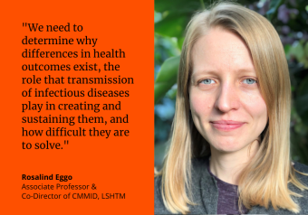 &quot;We need to determine why differences in health outcomes exist, the role that transmission of infectious diseases plays in creating and sustaining them, and how difficult they are to solve.&quot; Rosalind Eggo, Associate Professor &amp; Co-Director of CMMID, LSHTM