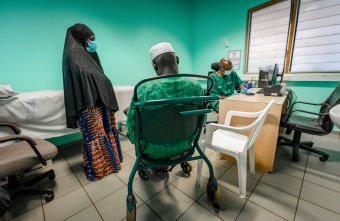 Consultation at The Gate Clinic in Fajara. MRC Unit The Gambia, Fajara compound.