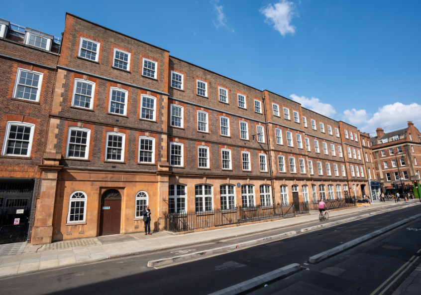 View of the front of Tavistock Place